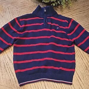 Tommy Hilfiger size 6 boys pullover sweater blue and red